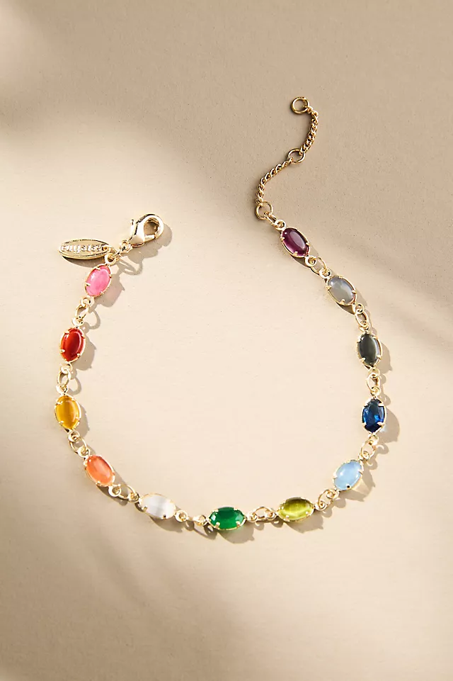 Infinity Glass Stone Bracelet