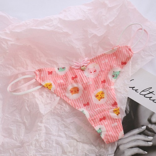 Classic Mesh Thongs - Colorful cat