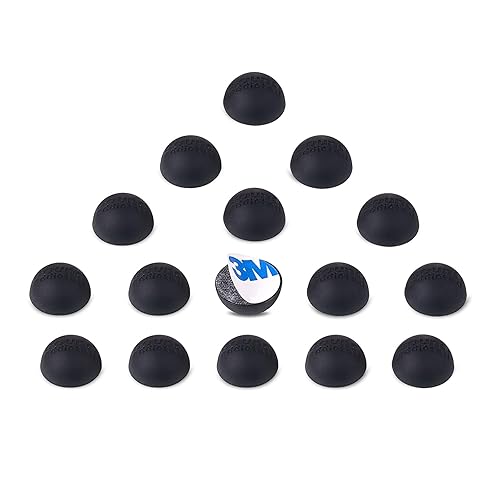 Sound Addicted - Subble 0.6'' (16 Pack) Silicone | Rubber Feet Isolators for Small and Medium-Sized Electronics, Non-Skid Hemisphere with Adhesive (Sustain up to 12lb) | Subble - 0.6'' - 16Pack for Small Electronics
