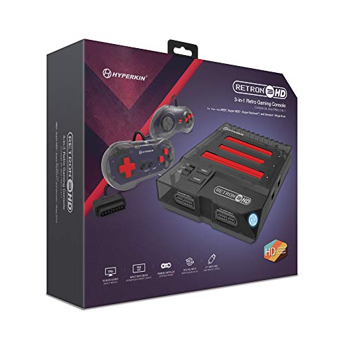 Hyperkin RetroN 3 HD 3-in-1 Retro Gaming Console for NES, Super Famicom, and Genesis/Mega Drive (Space Black) - Sega Genesis