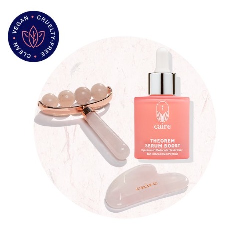 Theorem Serum Boost 30mL | 1 oz  + Stress Relief Roller + Gua Sha Set
