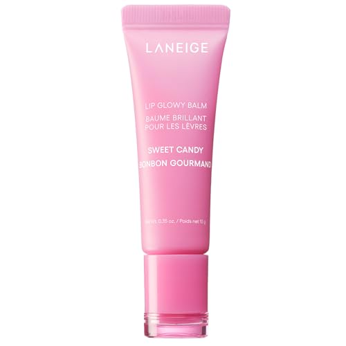 LANEIGE Lip Glowy Balm Hydrate, Glossy, Lightweight, Moisturize & Tint with Shea Butter - Sweet Candy