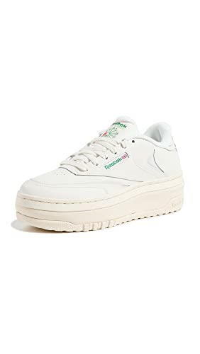 Reebok Women's Club C Extra Sneaker - 6 - Chalk/Chalk/Glen Green