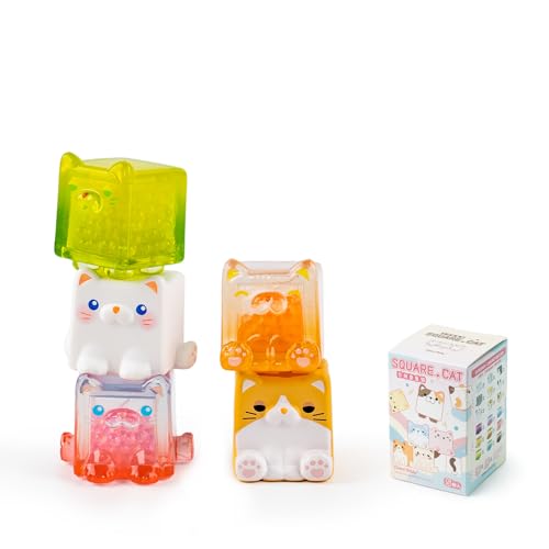 BEEMAI Square Cat Series Blind Pack (5PCs in one Bag) Random Design Cute Figures Collectible Toys Birthday Gifts - Square