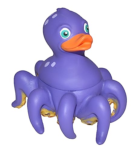 Wild Republic Rubber Ducks, Bath Toys, Kids Gifts, Pool Toys, Water Toys, Octopus, 4" - Octopus