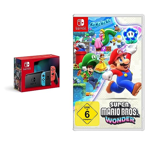 Nintendo Switch-Konsole Neon-Rot/Neon-Blau + Super Mario Bros. Wonder Switch - Neon-Rot/Neon-Blau - + Super Mario Bros. Wonder