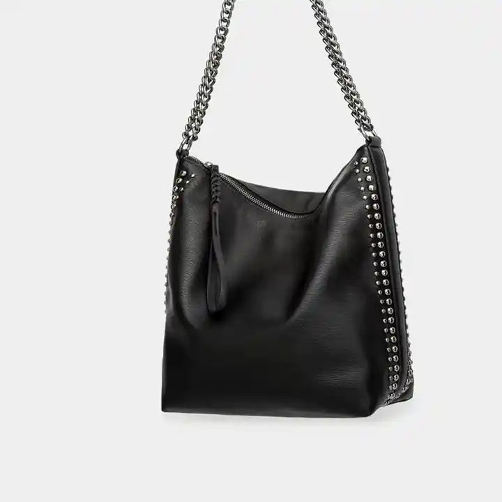 Ebony Buckle Shoulder Bag
