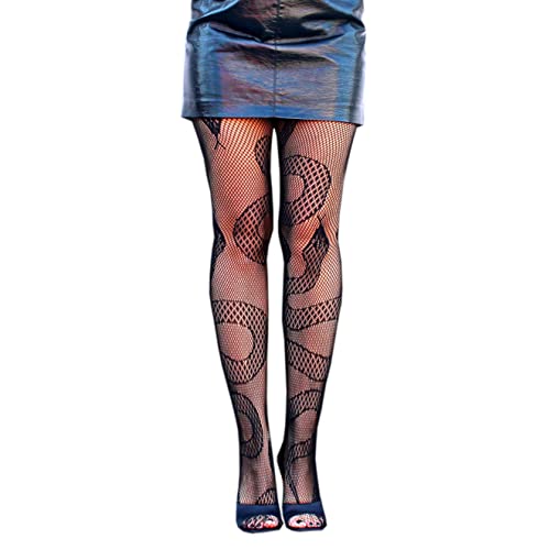 Millennials In Motion Patterned Tights - One Size - Snake