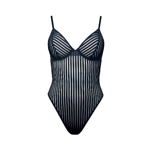 Vertigo Wired Bodysuit Black - S / Black