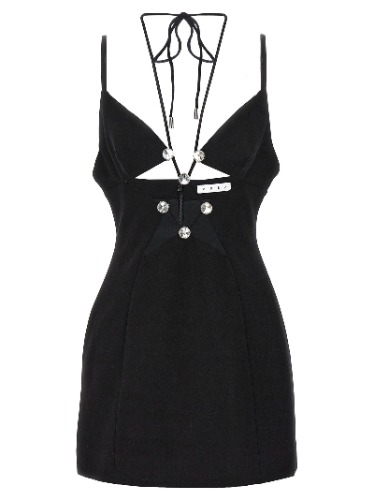 Star Cut Out Dresses Black - M