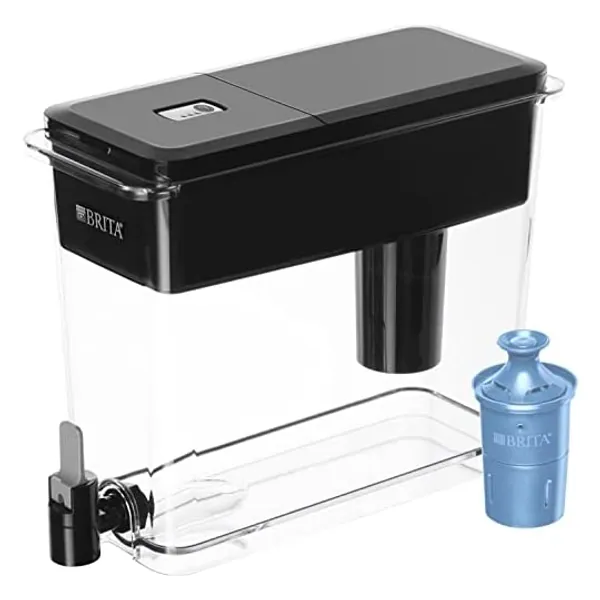 
                            Brita Extra Large 18 Cup Filtered Water Dispenser with 1 Longlast+ Filter, Made without BPA, UltraMax, Jet Black (Package May Vary)
                        