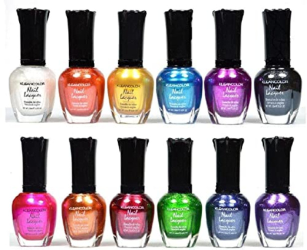Kleancolor Nail Polish - Awesome Metallic Full Size Lacquer Lot of 12-pc Set Body Care / Beauty Care / Bodycare... - 12 Count (Pack of 1) - multicolor