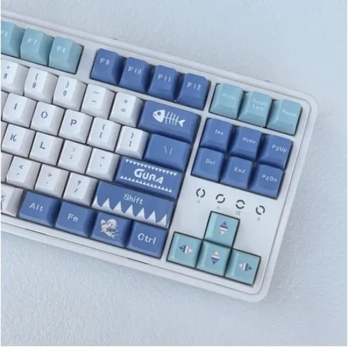Gawr Gura Keycaps Cherry Profile Anime PBT Dye Sub Mechanical Keyboard Keycap