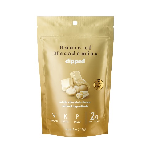 White Chocolate Dipped Macadamia Nuts (4oz x 6 Bags)