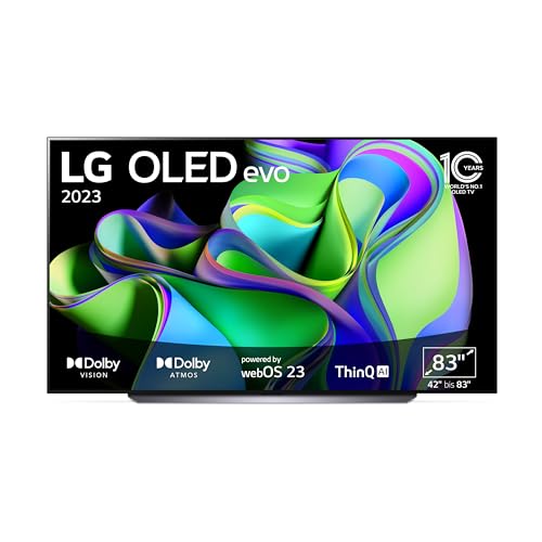 LG OLED83C37LA TV 210 cm (83 Zoll) OLED evo Fernseher (Smart TV, Brightness Booster, 120 Hz) [Modelljahr 2023] - 2023 - 83 Zoll - Schwarz