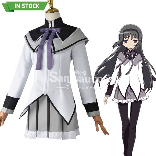 【In Stock】Anime Puella Magi Madoka Magica Cosplay Akemi Homura Cosplay Costume - XL