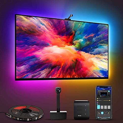 Govee Envisual TV LED Backlight with Camera, RGBIC Wi-Fi TV Backlights for 55-65 inch TVs, Works with Alexa & Google Assistant, App Control, Music Sync TV Lights, H6199