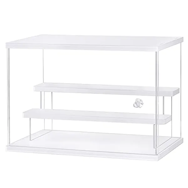 LileZbox Acryl-Display-Feld, Transparentes Display-Feld mit Anzeigeständer(31.5x18x21.8 cm