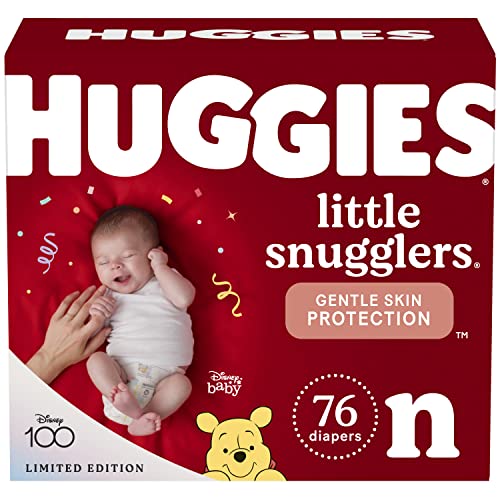 Huggies Newborn Diapers, Little Snugglers Baby Diapers, Size Newborn (up to 10 lbs), 76 Count - Newborn - 76
