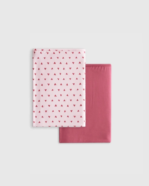 Bamboo Swaddle 2 Pack | Painted Hearts