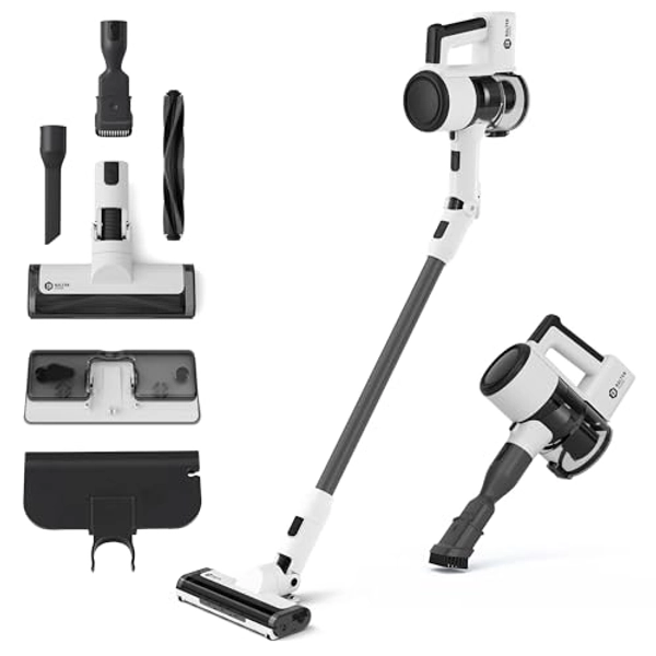 Balter Vertu X1 kabelloser Akku Staubsauger mit Wischfunktion, All-IN-ONE Akku & Handstaubsauger, hohe Saugleistung, bis 40 Min. Laufzeit, Beutellos, Flex-Gelenk, LED-Düse