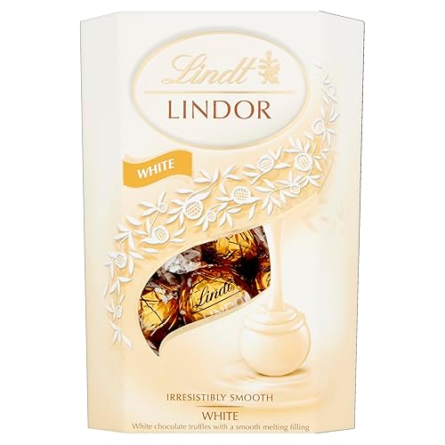 Lindt Lindor White Chocolate Truffles Box 200g - White - 200 g (Pack of 1)