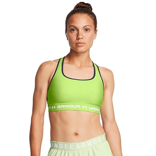 Under Armour Womens Crossback Medium Impact Sports Bra - M - Green