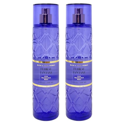 Generic Bath and Body Work FLORAL FANTASY 2 Pack Fine Fragrance Mist Bundle - 8 fl oz / 236 mL each, purple