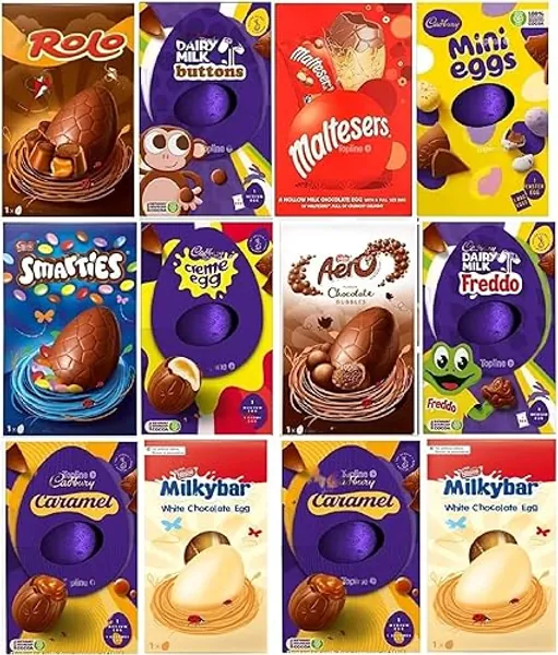 5x Cadbury Randomly Selected Medium Easter Eggs Bundle Special Collection Easter Specials Easter Hunt Dairy Milk Freddo Buttons Caramel White Chocolate Dark