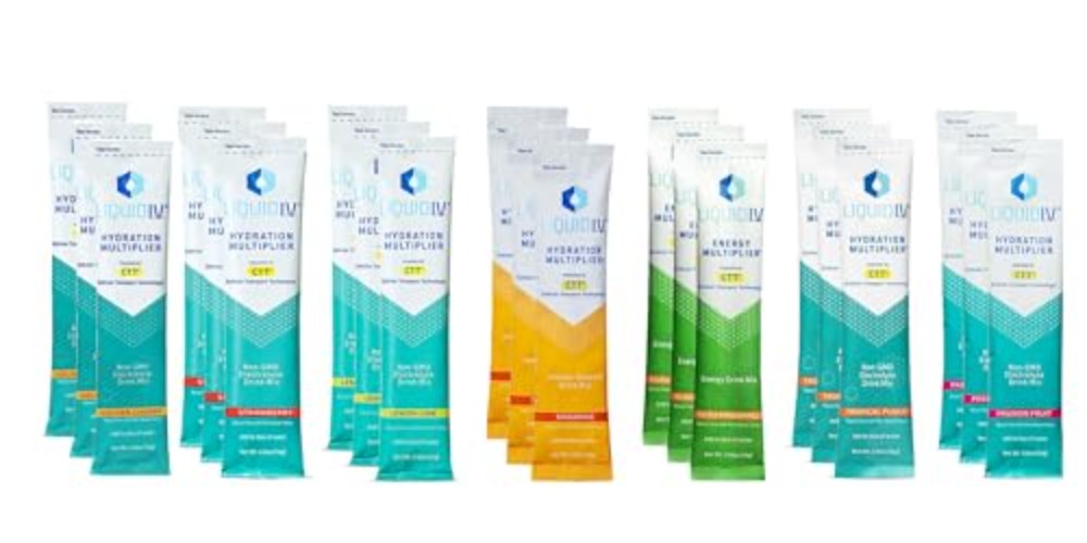 Liquid Hydration Multiplier Variety Pack | 21 Pack |Strawberry, Golden Cherry, Yuzu Pineapple, Tangerine, Tropical Punch, Lemon lime, Passion Fruit | Easy Open Single-Serving Sticks| Non-GMO - Variety Flavors - 0.56 Ounce (Pack of 21)