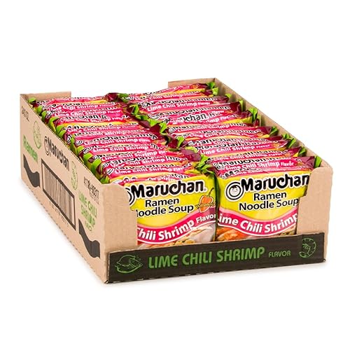 Maruchan Ramen Lime Chili Shrimp Flavor, 3.0 Oz, Pack of 24 - Lime Chili Shrimp