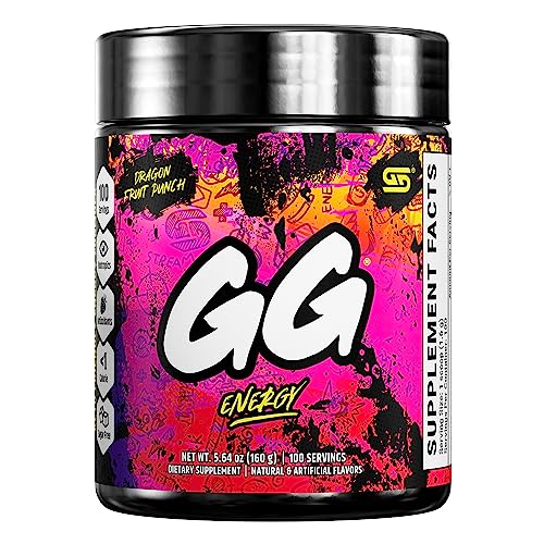 Gamer Supps, GG Energy Dragonfruit Punch (100 Servings) - Keto Friendly Gaming Energy and Nootropic Blend, Sugar Free + Organic Caffeine + Vitamins + Immune Support, Powder Energy Drink - Dragonfruit Punch