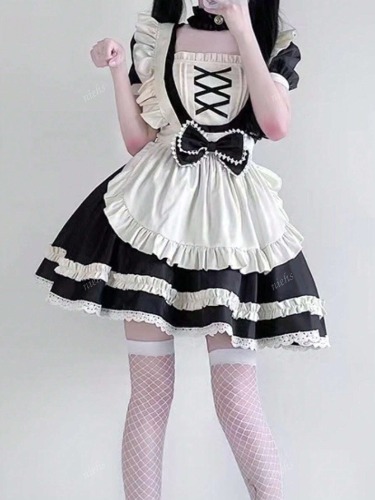 Lolita Maid OP Short Sleeve Cosplay Dress