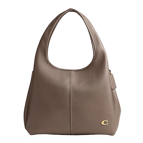 Coach Women's Polished Pebble Leather Lana Shoulder Bag - One Size - Dark Stone