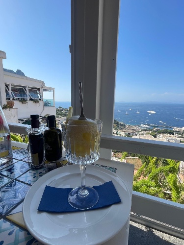 Lunch at Capri island with limoncello gelato 