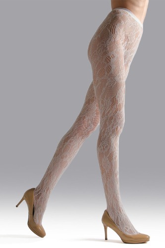 Lace Cut-Out Net Tights