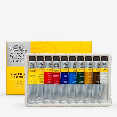 Winsor & Newton Galeria Acrylic Paint, 10 x 20ml (0.7--oz) Tube Paint Set - 10 x 20ml (0.7-oz)