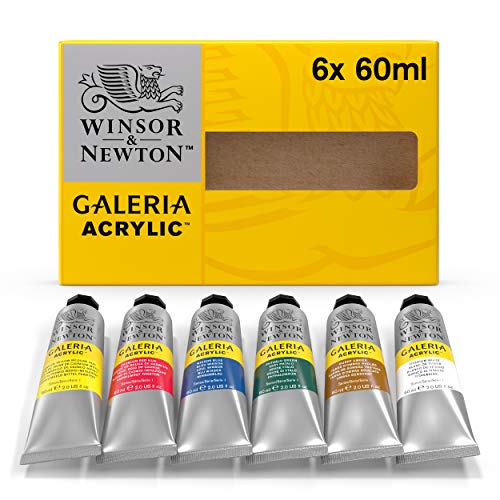 Winsor & Newton Galeria Acrylic Paint, 6 x 60ml (2--oz) Tube Paint Set - 6 x 60ml (2-oz)