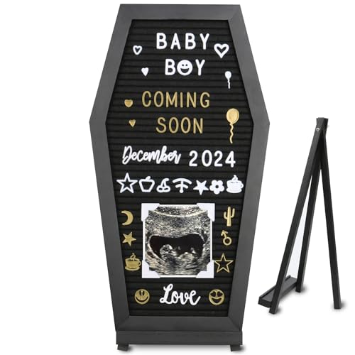 Black Coffin Letter Board