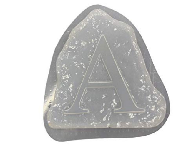 A Monogram Alphabet Letter Plastic Craft Mold to Make into Concrete Plaster Stepping Stones 1203