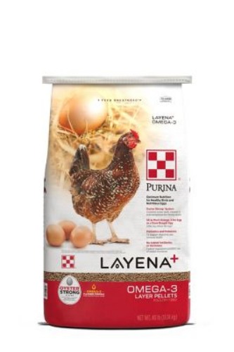 Purina Layena and Omega-3 Layer Laying Poultry Feed, 40 lb. Bag at Tractor Supply Co.