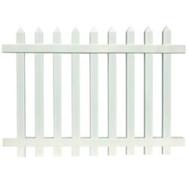 White Vinyl Picket Fence Panel