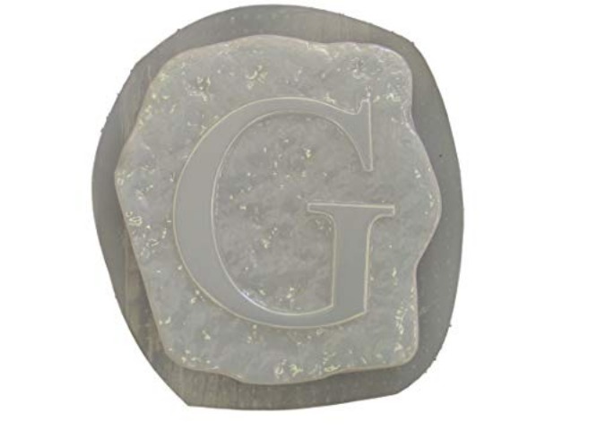 G Monogram Alphabet Letter Plastic Craft Mold use with Concrete or Cement for Making Stepping Stones 1225