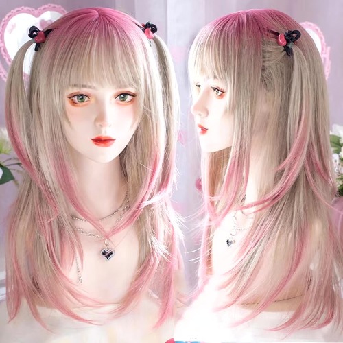 Two Tone Pink Cosplay Wig