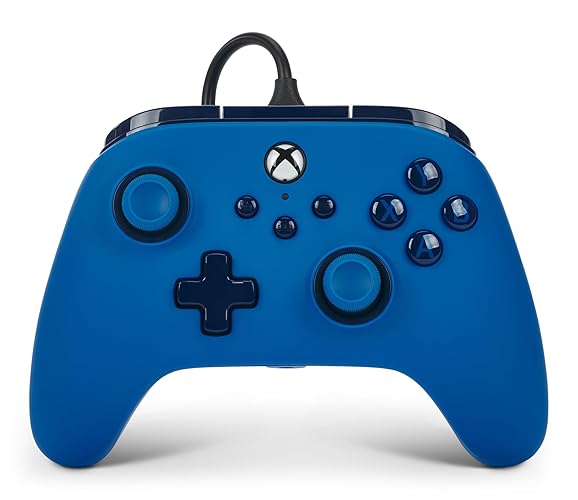 PowerA Advantage Wired Controller for Xbox Series X|S - Blue, Xbox Controller with Detachable 10ft USB-C Cable, Mappable Buttons, Trigger Locks and Rumble Motors, Officially Licensed for Xbox - Blue