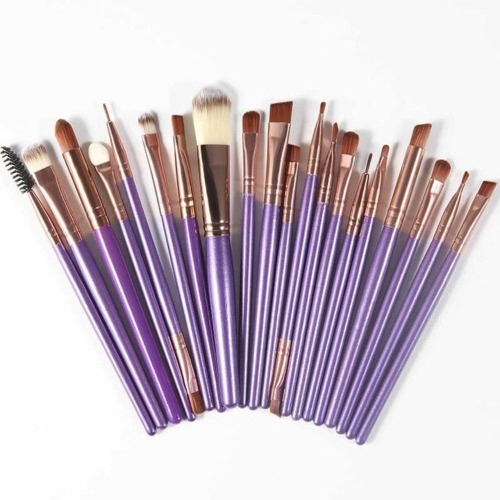 Coseey 20 pcs Make Up Brush Set - Purple