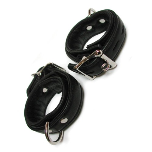 Premium Garment Leather Wrist Cuffs | Black