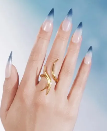 Gold Spiked Ring