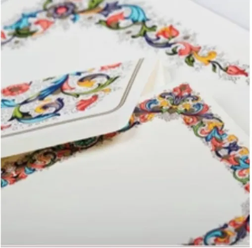 Portfolio Note Cards & Writing Papers | 4 design Options | Rossi 1931 Italian Florenza Papers | Design D - Writing Papers