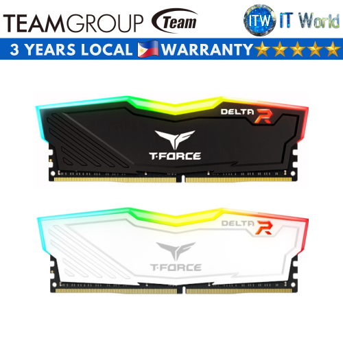 T-Force Delta RGB 16GB DDR4-3600Mhz CL18 (White)